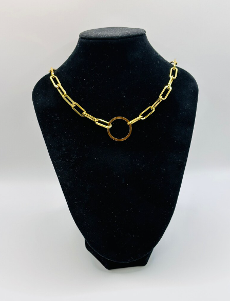 Round Circle Choker Necklace
