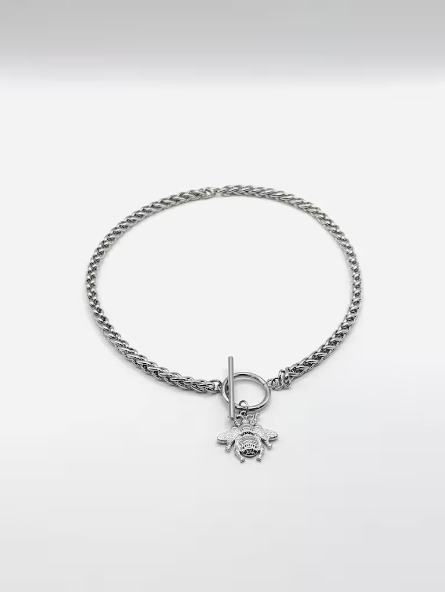 Chunky Wheat Toggle Necklace