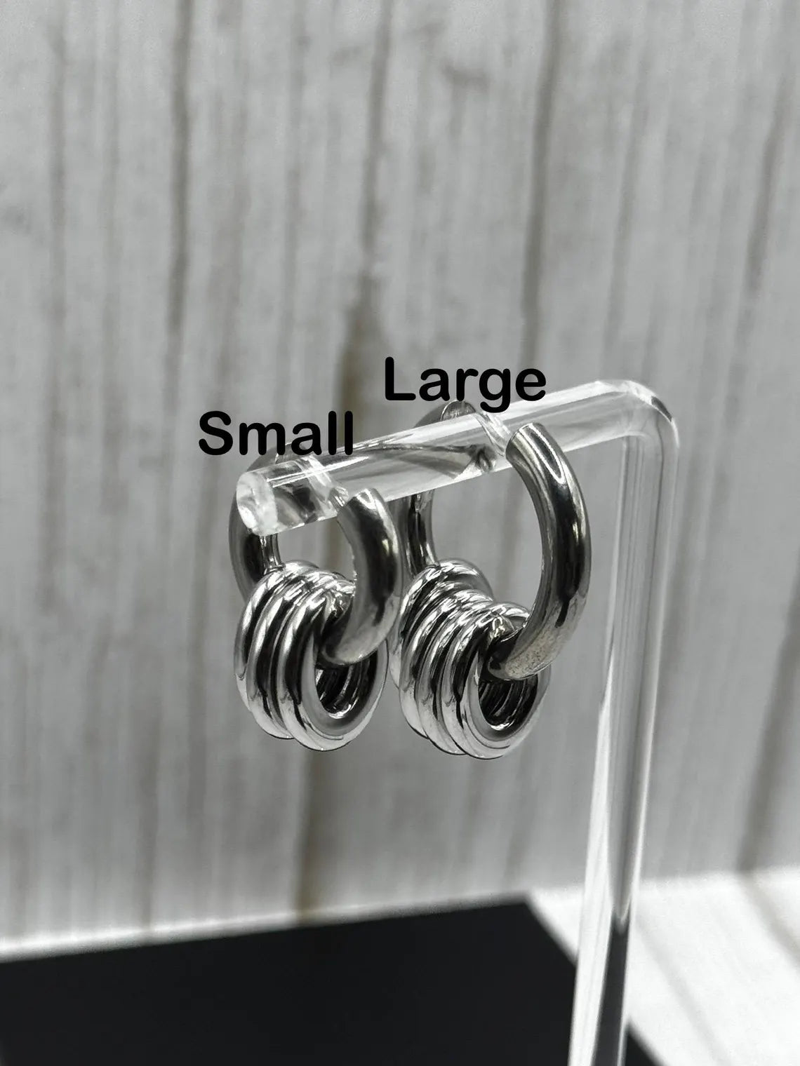 Silver O Rings Hoop Earrings