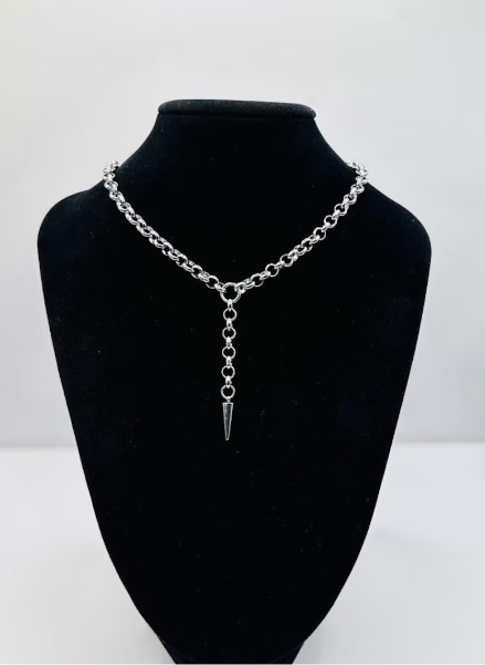 Lariat Spike Choker Necklace