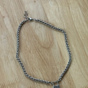 Silver Padlock Necklace