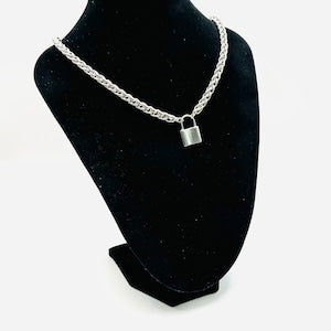 Silver Padlock Necklace