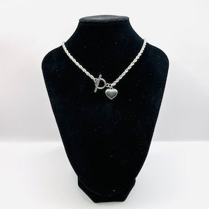 Toggle Drop Heart Necklace
