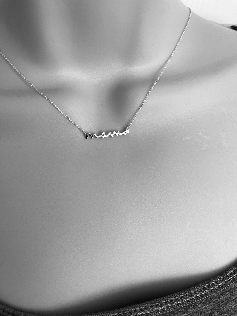 Mama Silver Name Necklace