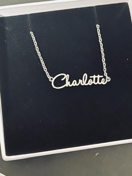 Tiny Stainless Steel Name Necklace