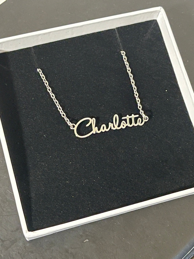 Tiny Stainless Steel Name Necklace