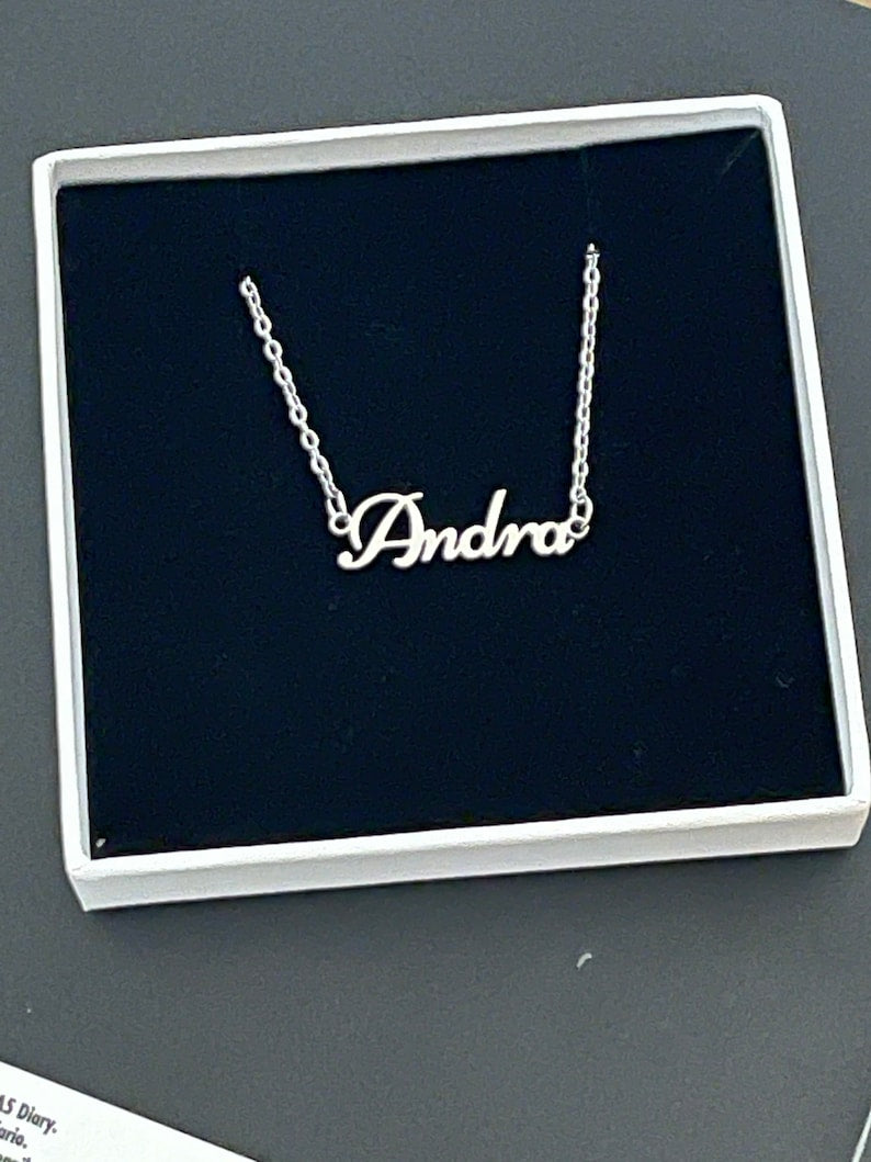 Tiny Silver Name Necklace