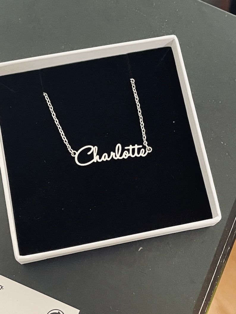Tiny Stainless Steel Name Necklace