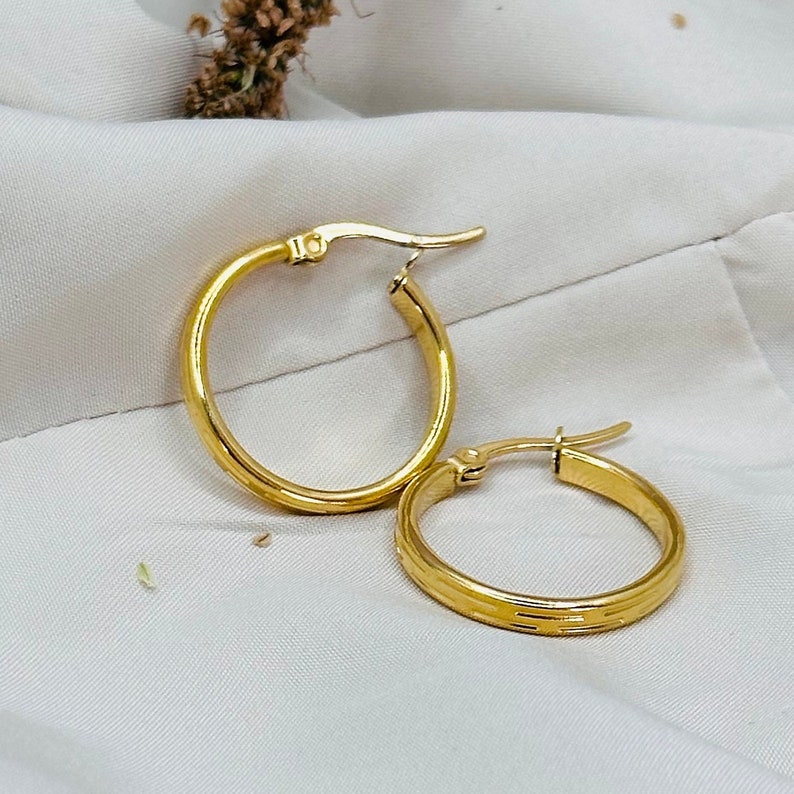 Gold Circle Hoop Earrings
