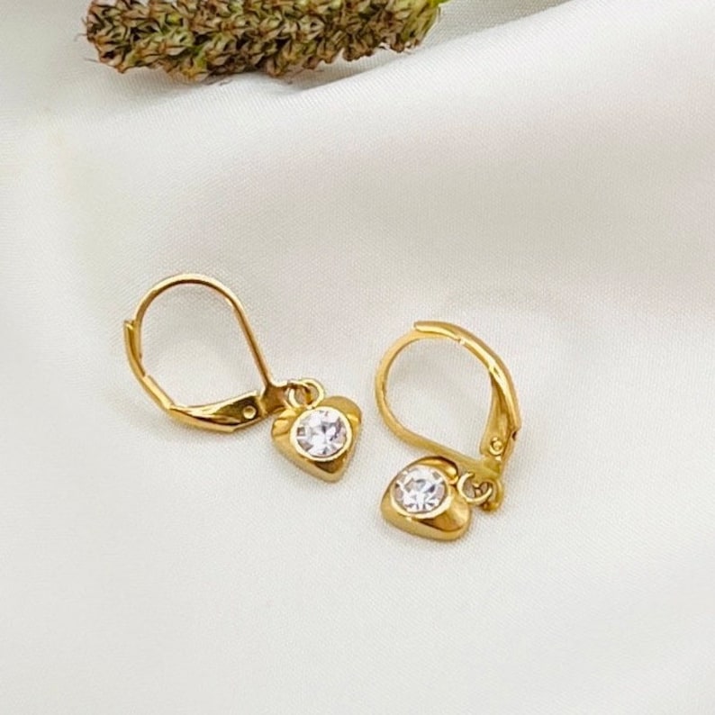 Gold Plated Heart Earrings