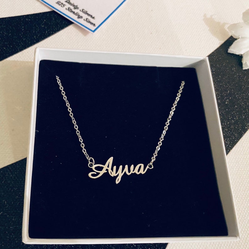 Silver Personalized Name Necklace