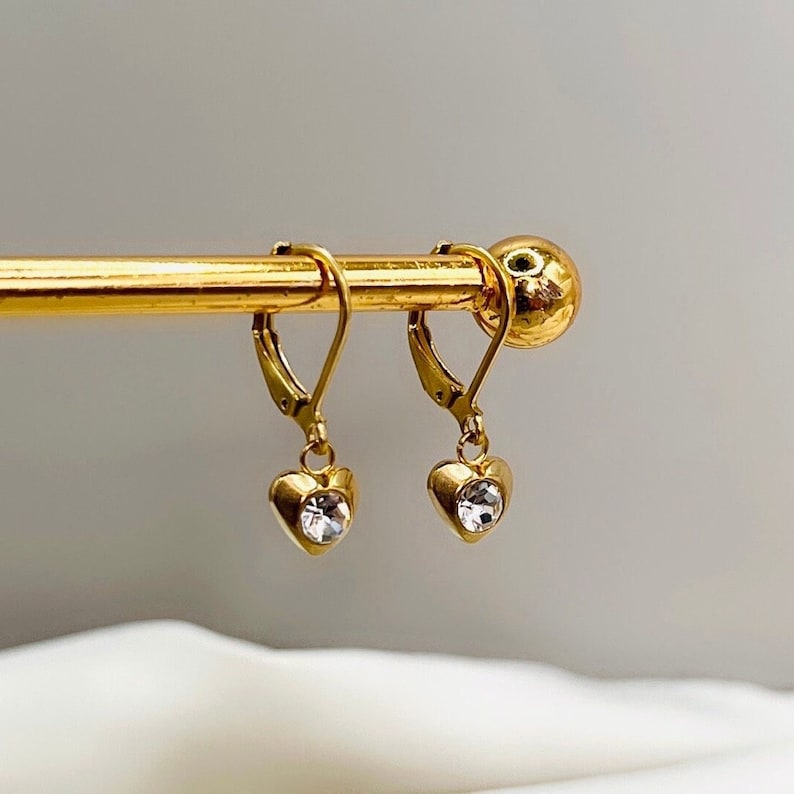 Gold Plated Heart Earrings
