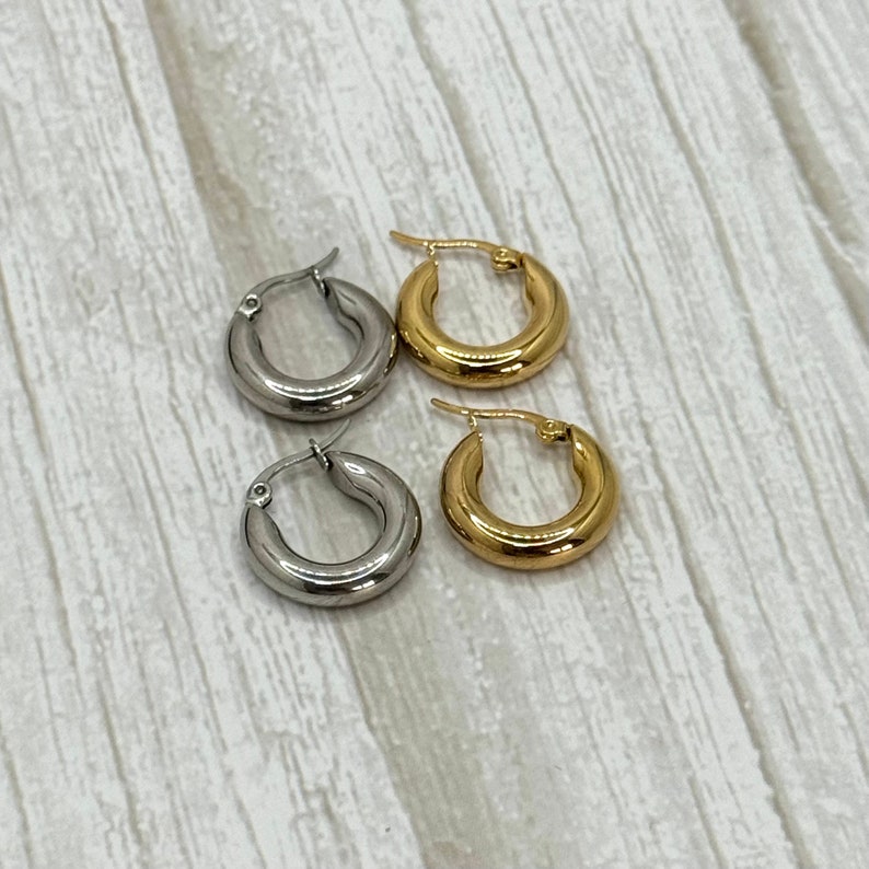 Thick Hoop Earrings