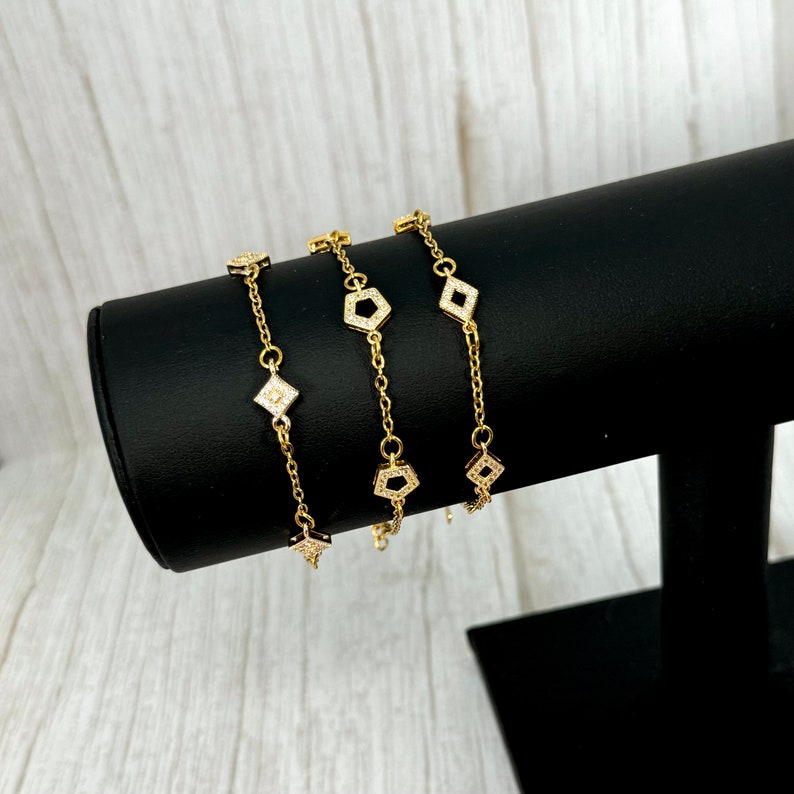 CZ White Stone Bridal Tennis Bracelet