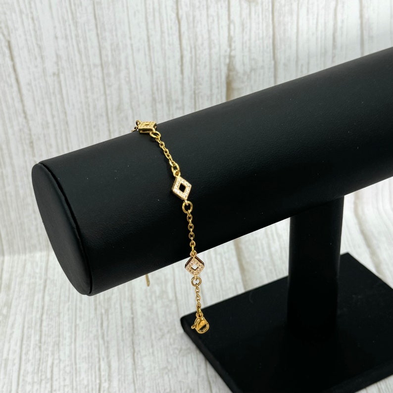 CZ White Stone Bridal Tennis Bracelet