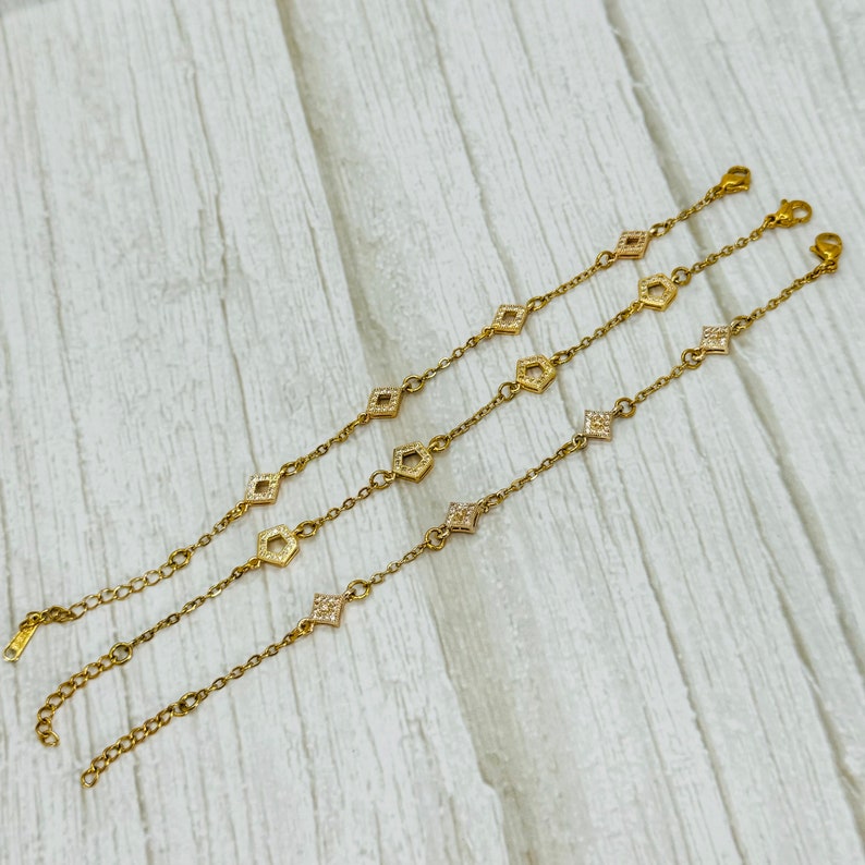 CZ White Stone Bridal Tennis Bracelet