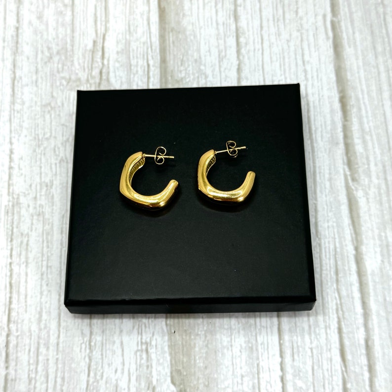 Gold Chunky Hoop Earrings