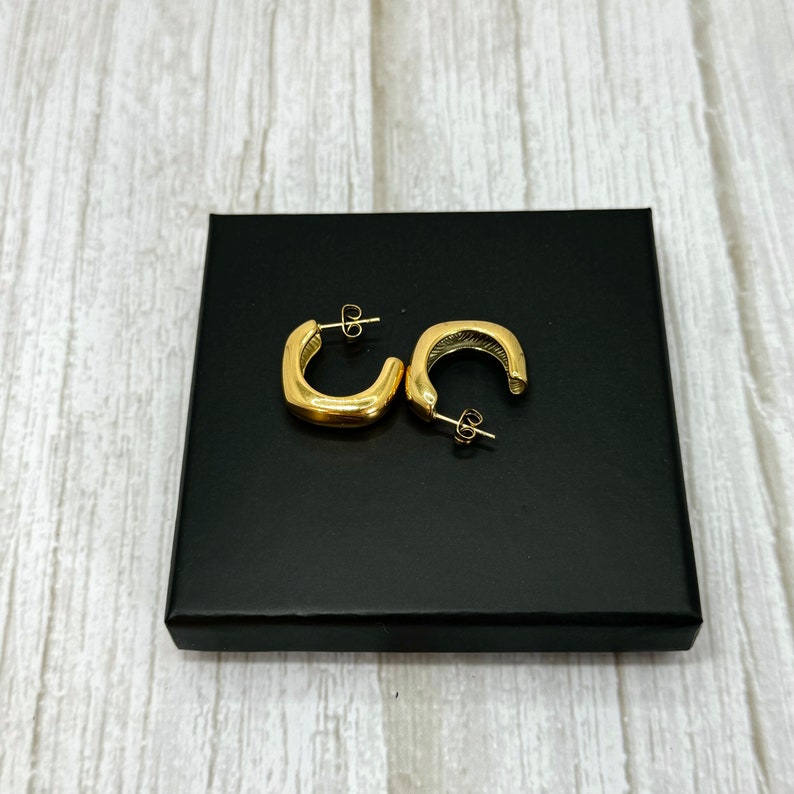Gold Chunky Hoop Earrings