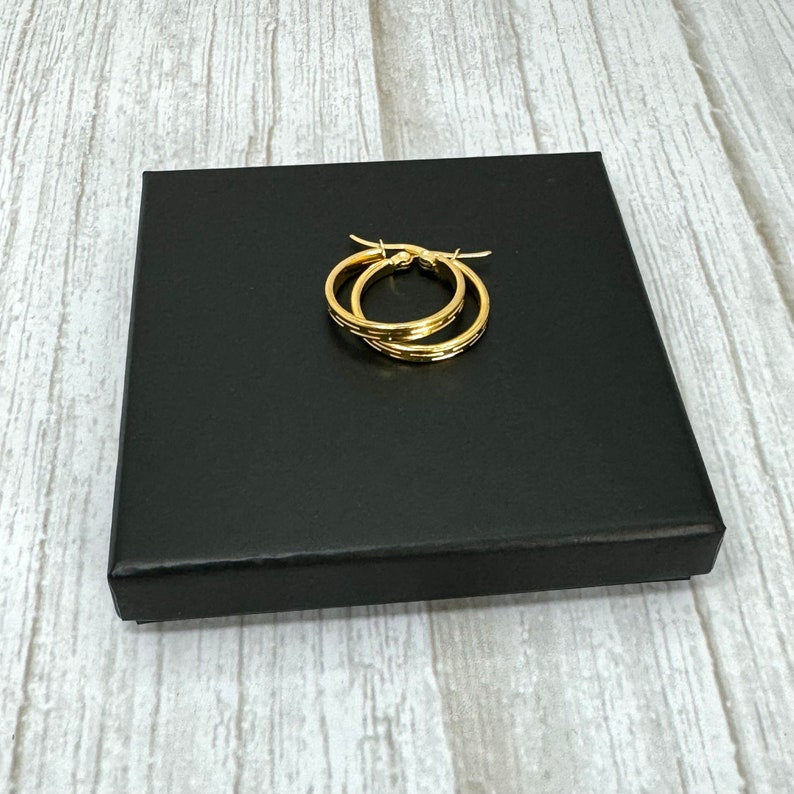 Gold Circle Hoop Earrings