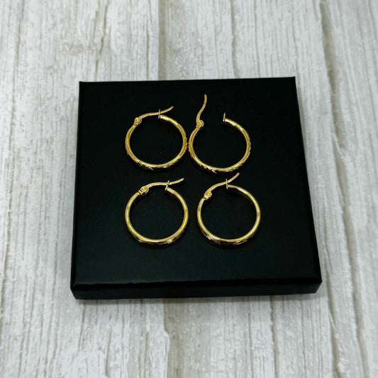 Gold Circle Hoop Earrings