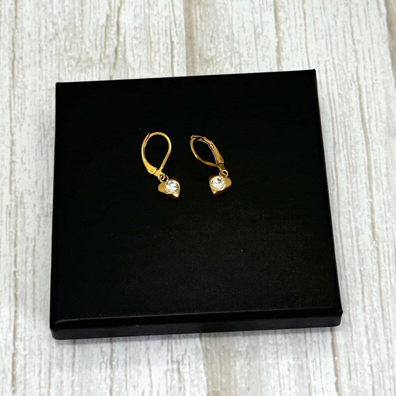 Gold Plated Heart Earrings