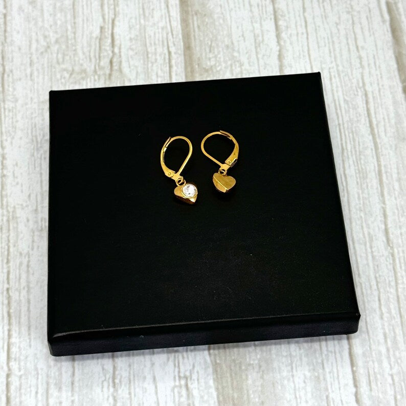 Gold Plated Heart Earrings