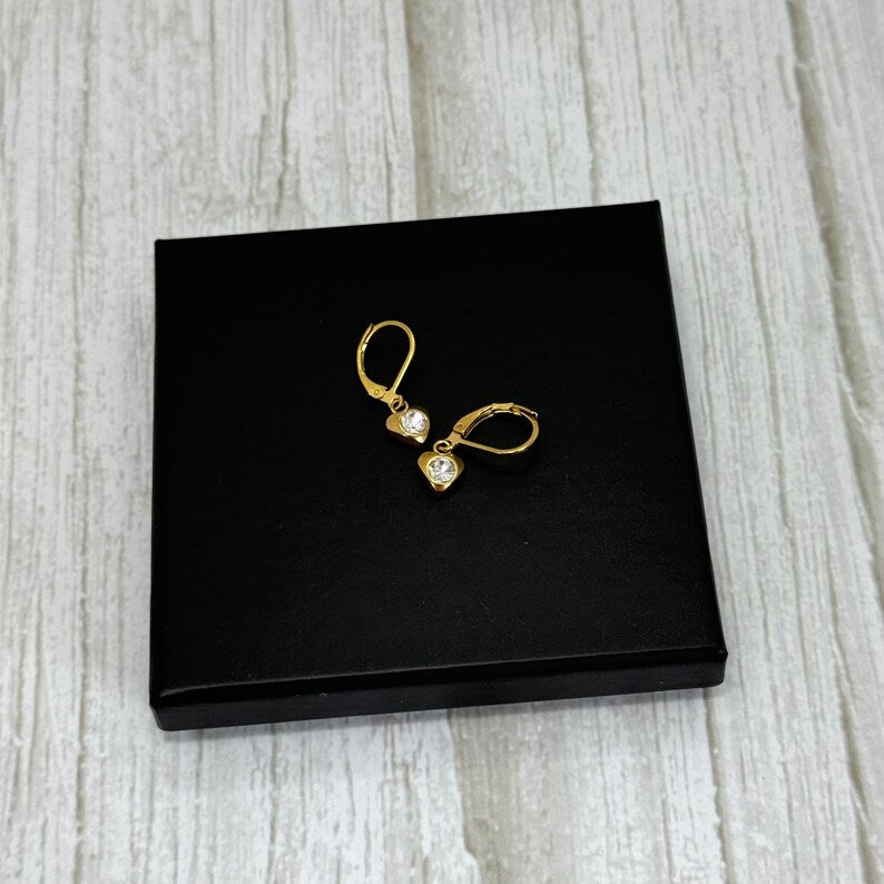 Gold Plated Heart Earrings