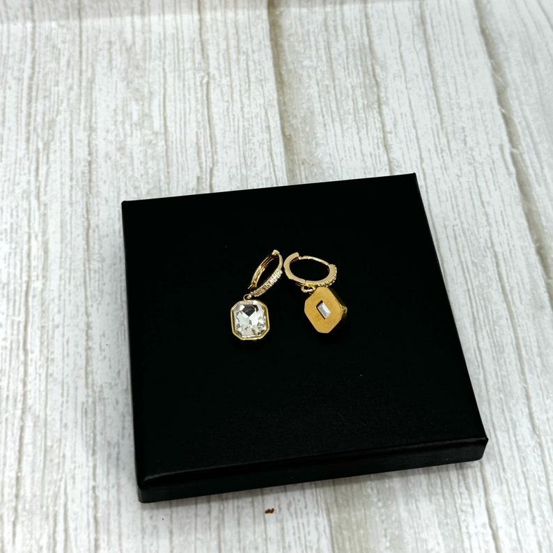Emerald Huggie Hoop Earrings