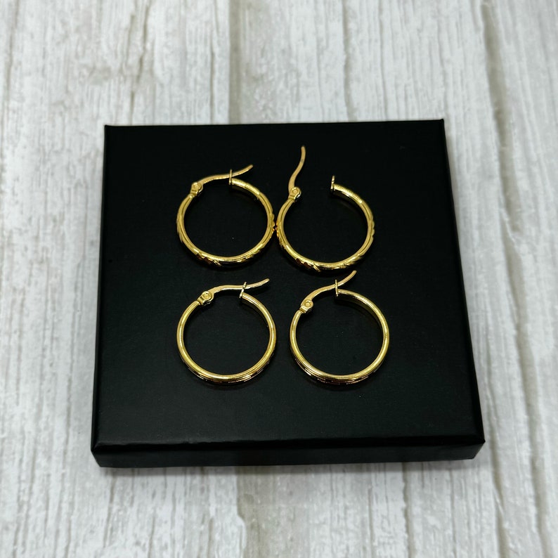 Gold Circle Hoop Earrings