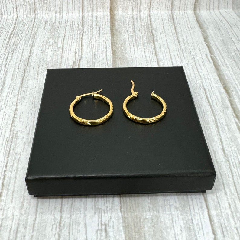 Gold Circle Hoop Earrings