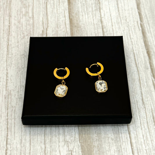 Clear Shimmer Earrings