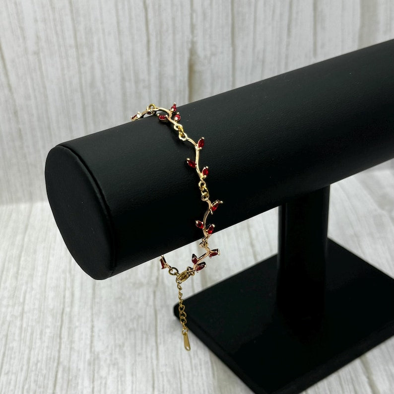 Gold Plate Flower Bracelet