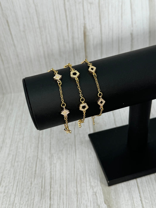 CZ White Stone Bridal Tennis Bracelet