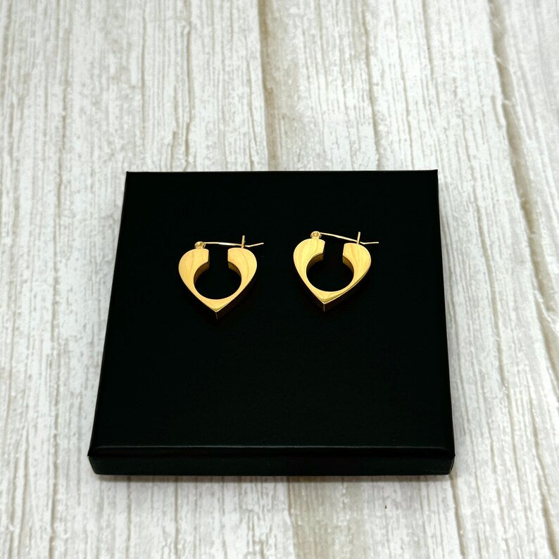 Heart Hoop Earrings
