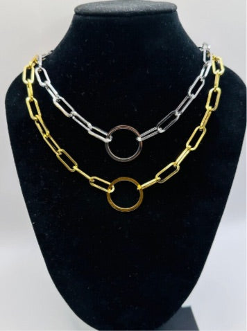 Round Circle Choker Necklace