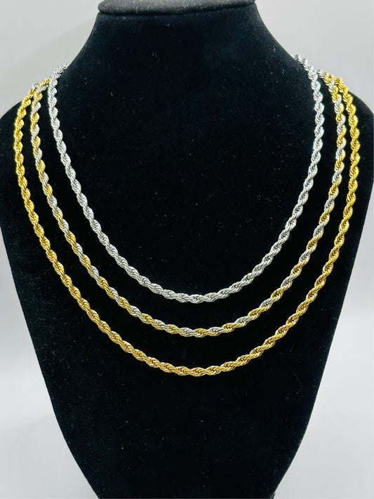 Twisted Woven Rope Necklace