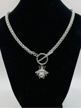 Chunky Wheat Toggle Necklace