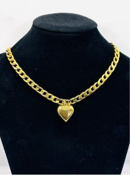 Curb Heart Necklace