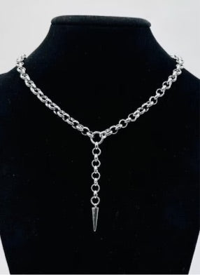 Lariat Spike Choker Necklace