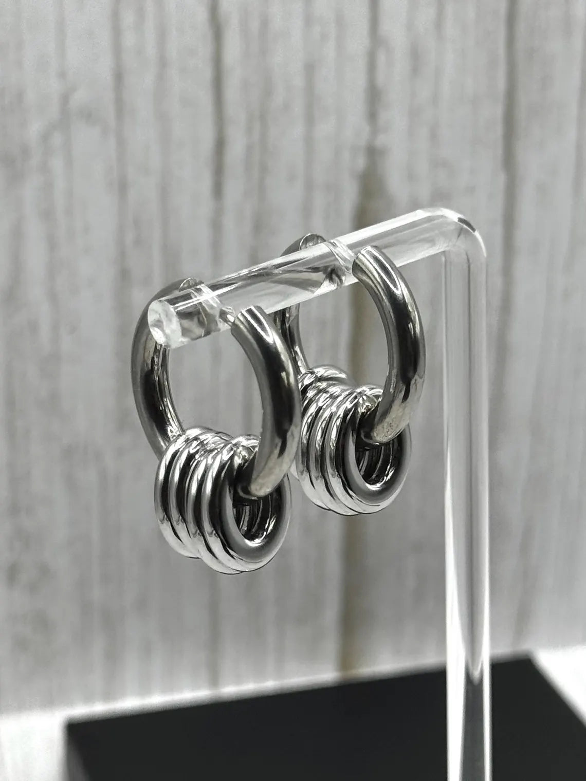 Silver Multi-Hoop Huggie Earrings