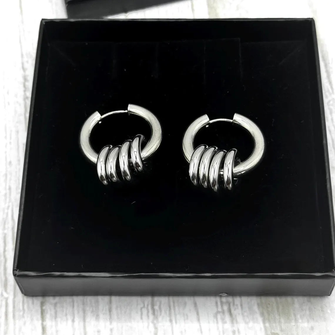 Silver O Rings Hoop Earrings