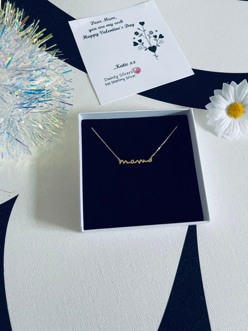 Mama Silver Name Necklace