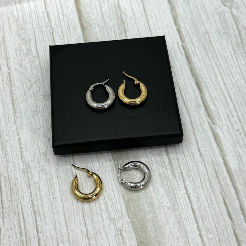 Thick Hoop Earrings