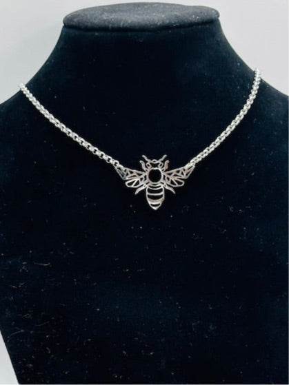Silver Bee Necklace
