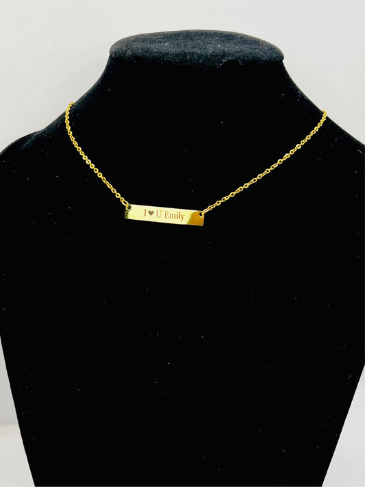 Flat Bar Necklace