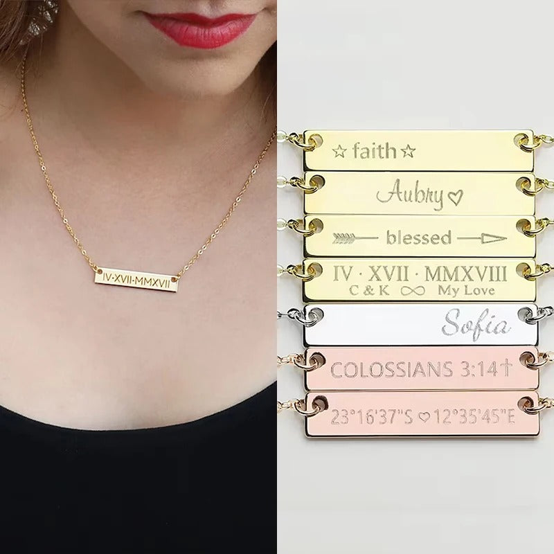 Flat Bar Necklace