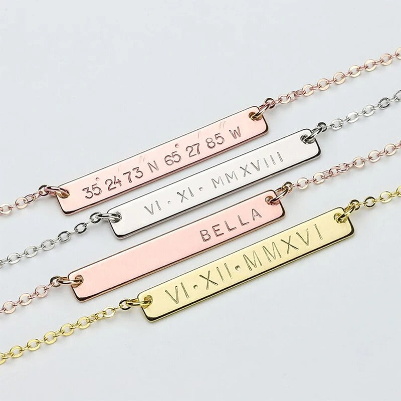 Flat Bar Necklace