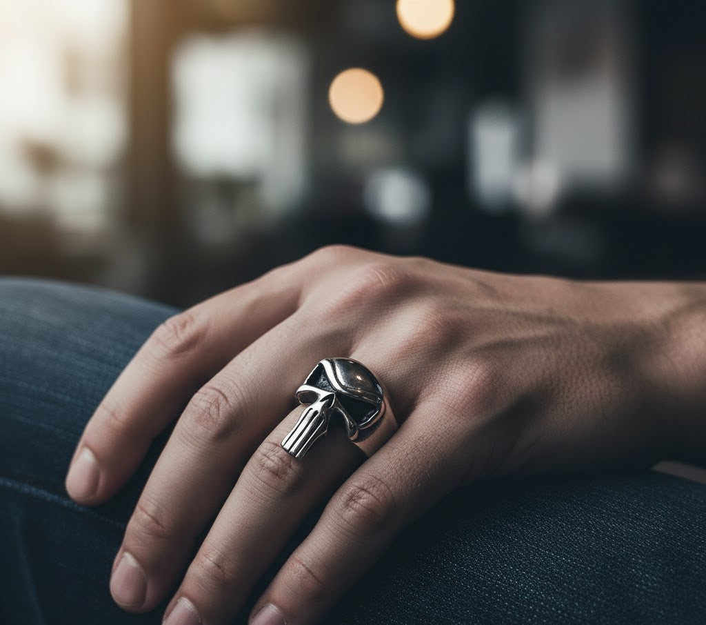 Silver Skull Hand Men Ring Jewellery
