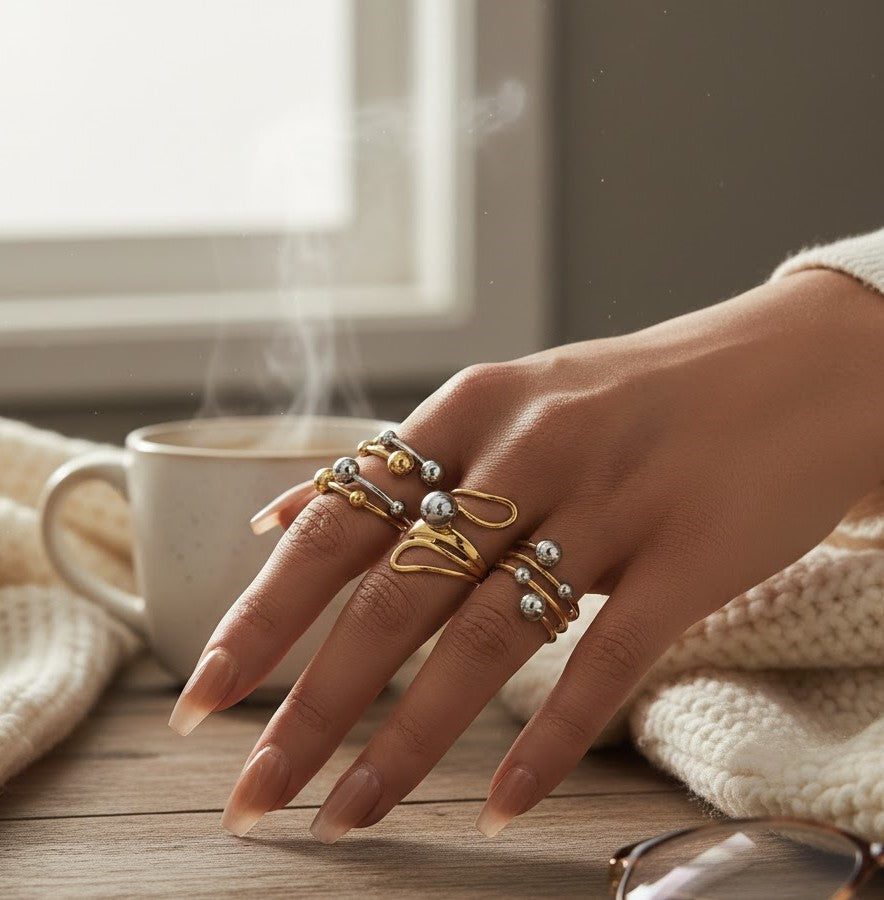 Women`s Ball Open Ring Jewellery