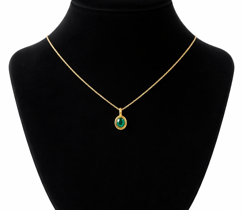 Green Gold Plated Necklace